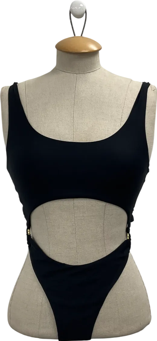 Guess Black Cut Out Swimsuit UK S