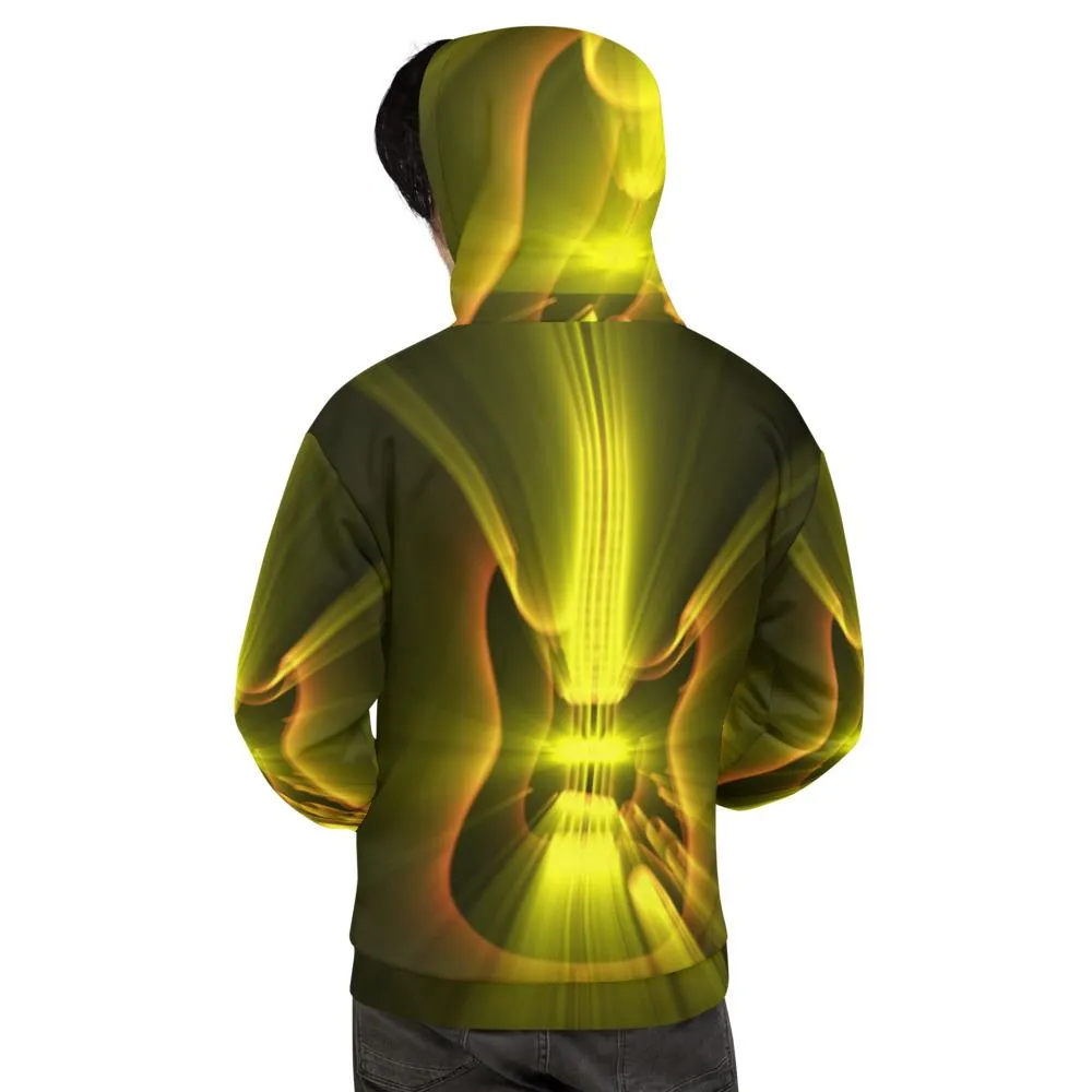 Guitar God Rays SRT Gold All-Over Print Hoodie