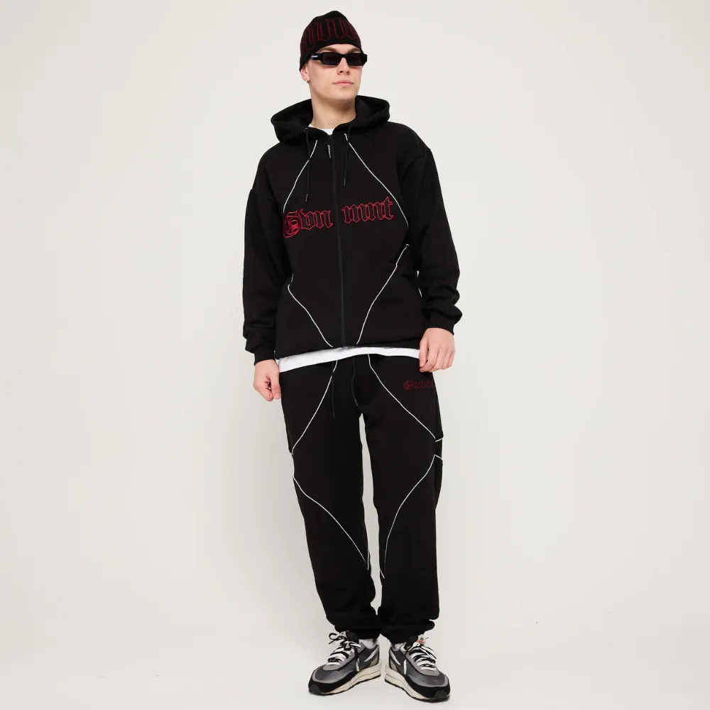 GVNMNT Clothing Co Exo Hoodie | Black & Red