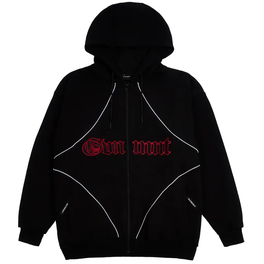GVNMNT Clothing Co Exo Hoodie | Black & Red