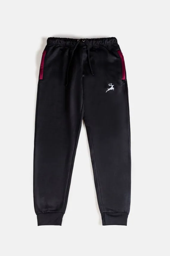 Gym stag Premium polyester Fleece TS-Maroon & Black
