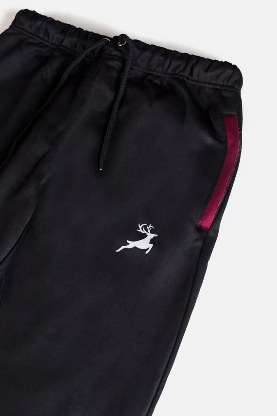 Gym stag Premium polyester Fleece TS-Maroon & Black