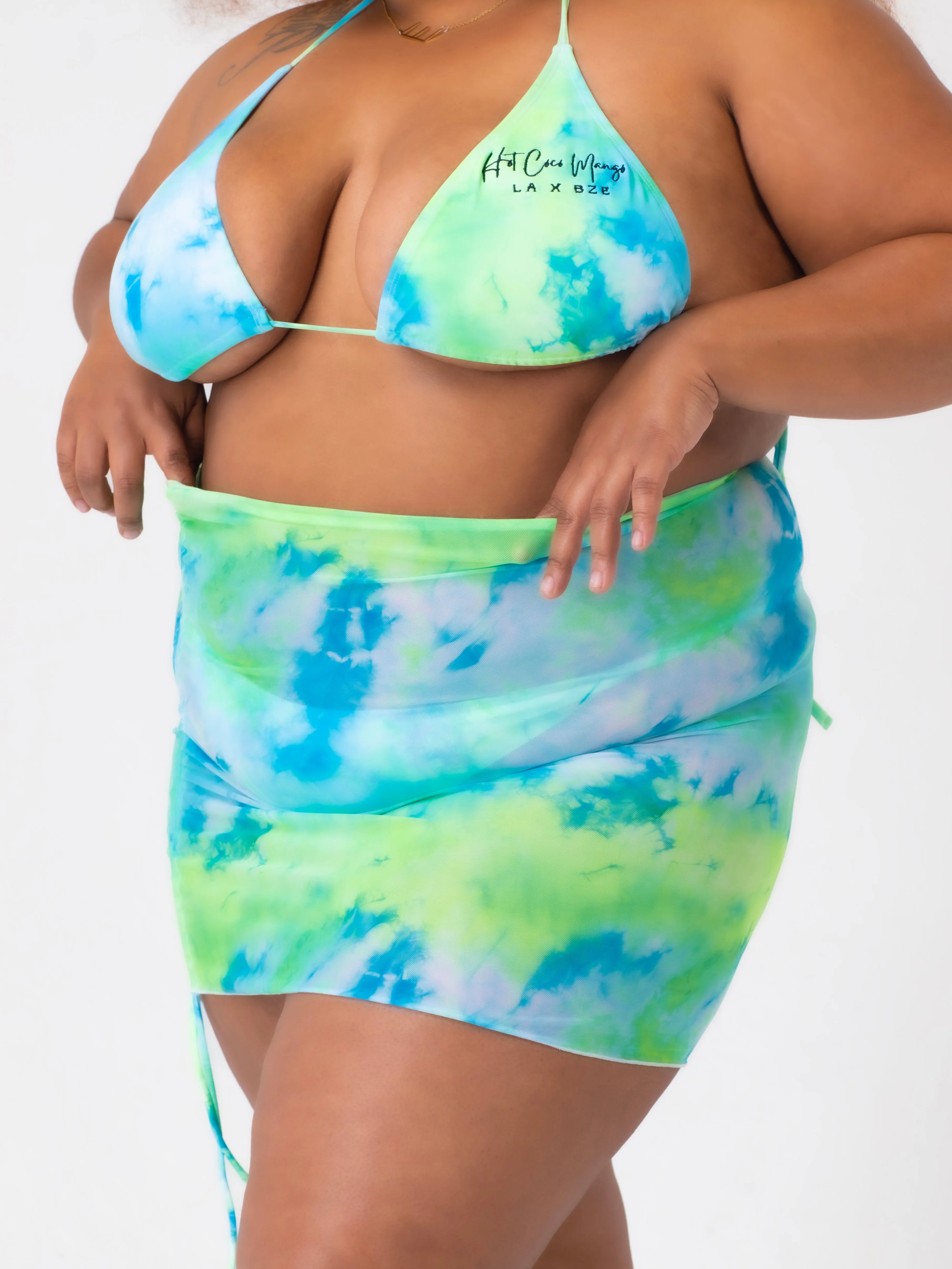 HCM Green Three-Piece Swimsuit