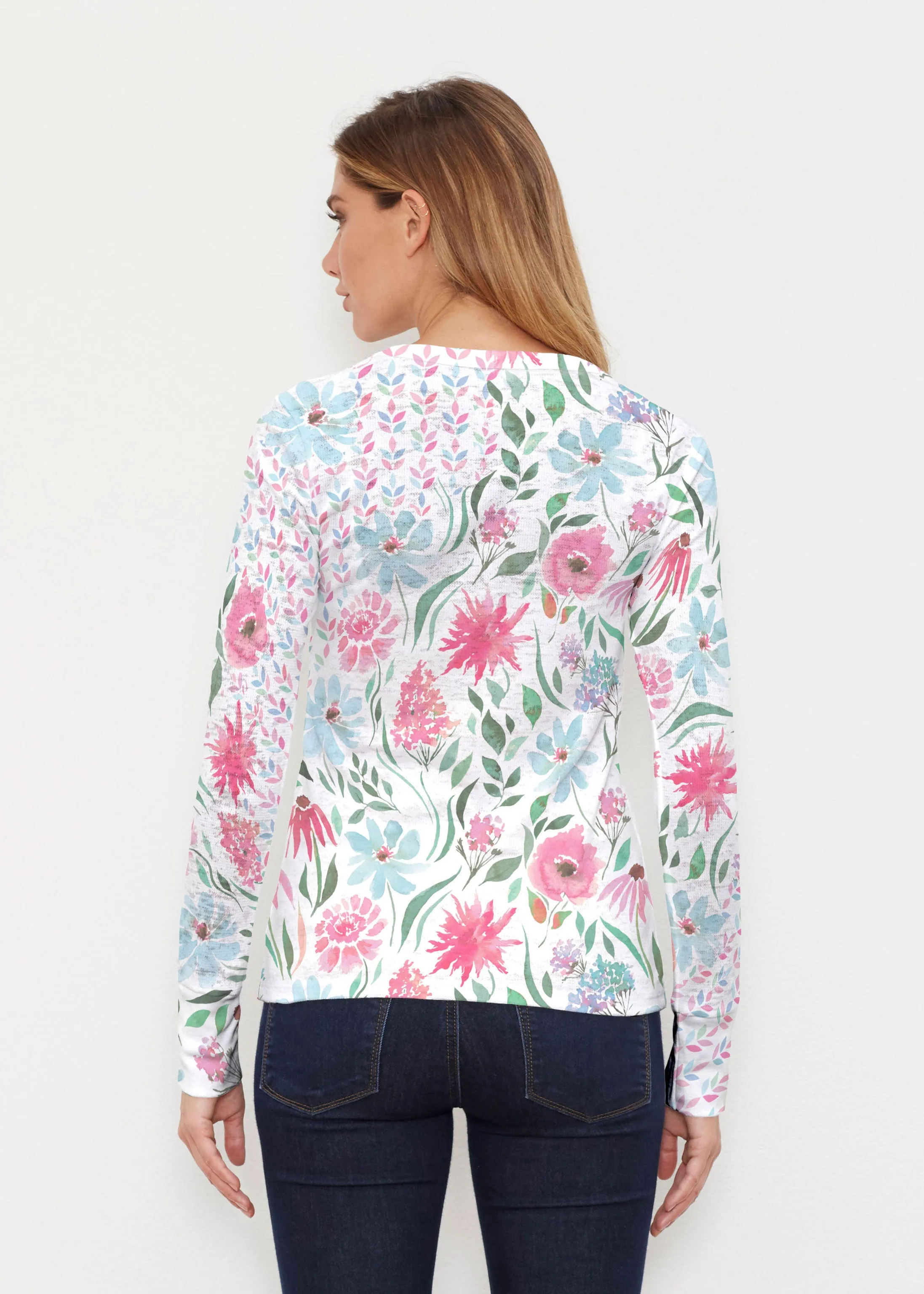 Hello Dolly (8038) ~ Thermal Long Sleeve Crew Shirt