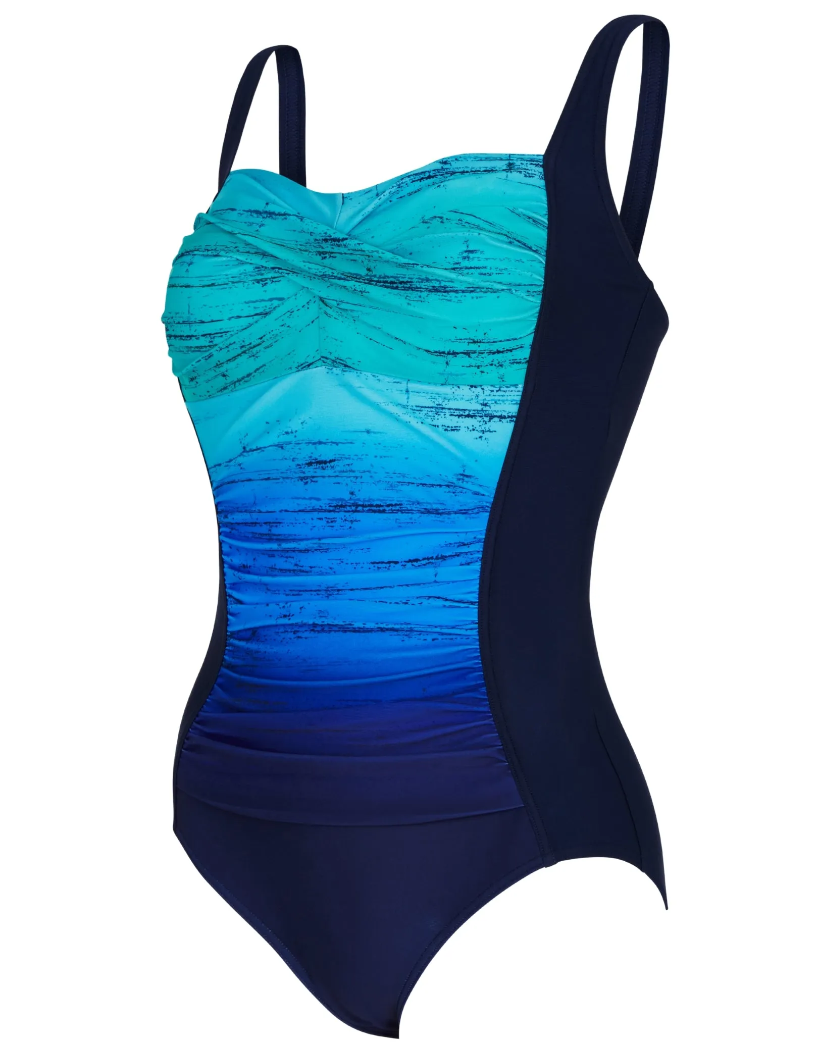 Honor Ruched Front Swimsuit - Blue