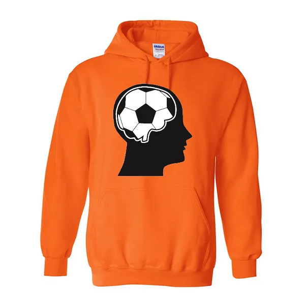 Hoodies Soccer Ball Brain