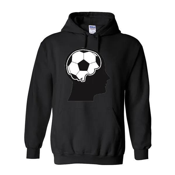 Hoodies Soccer Ball Brain