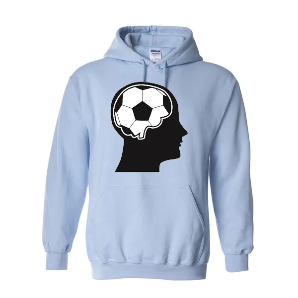 Hoodies Soccer Ball Brain