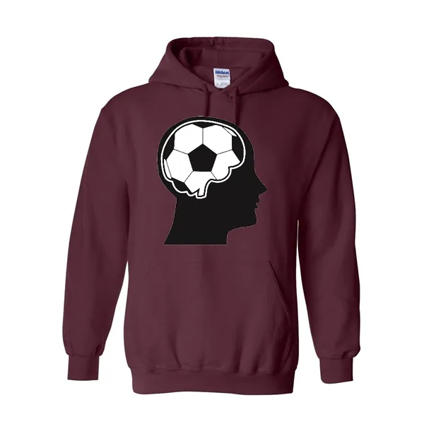Hoodies Soccer Ball Brain