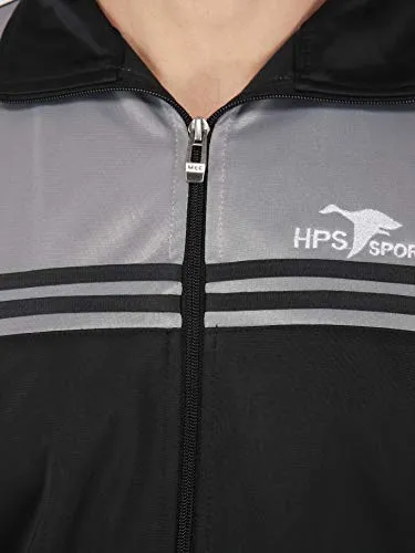 HPS Sports Tracksuit for men, track suits for mens, Regular Super Grey poly cotton polyester slim fit summer stylish trending casual and gym wear specially designed for athletic body Silver Grey,Small