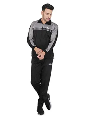 HPS Sports Tracksuit for men, track suits for mens, Regular Super Grey poly cotton polyester slim fit summer stylish trending casual and gym wear specially designed for athletic body Silver Grey,Small