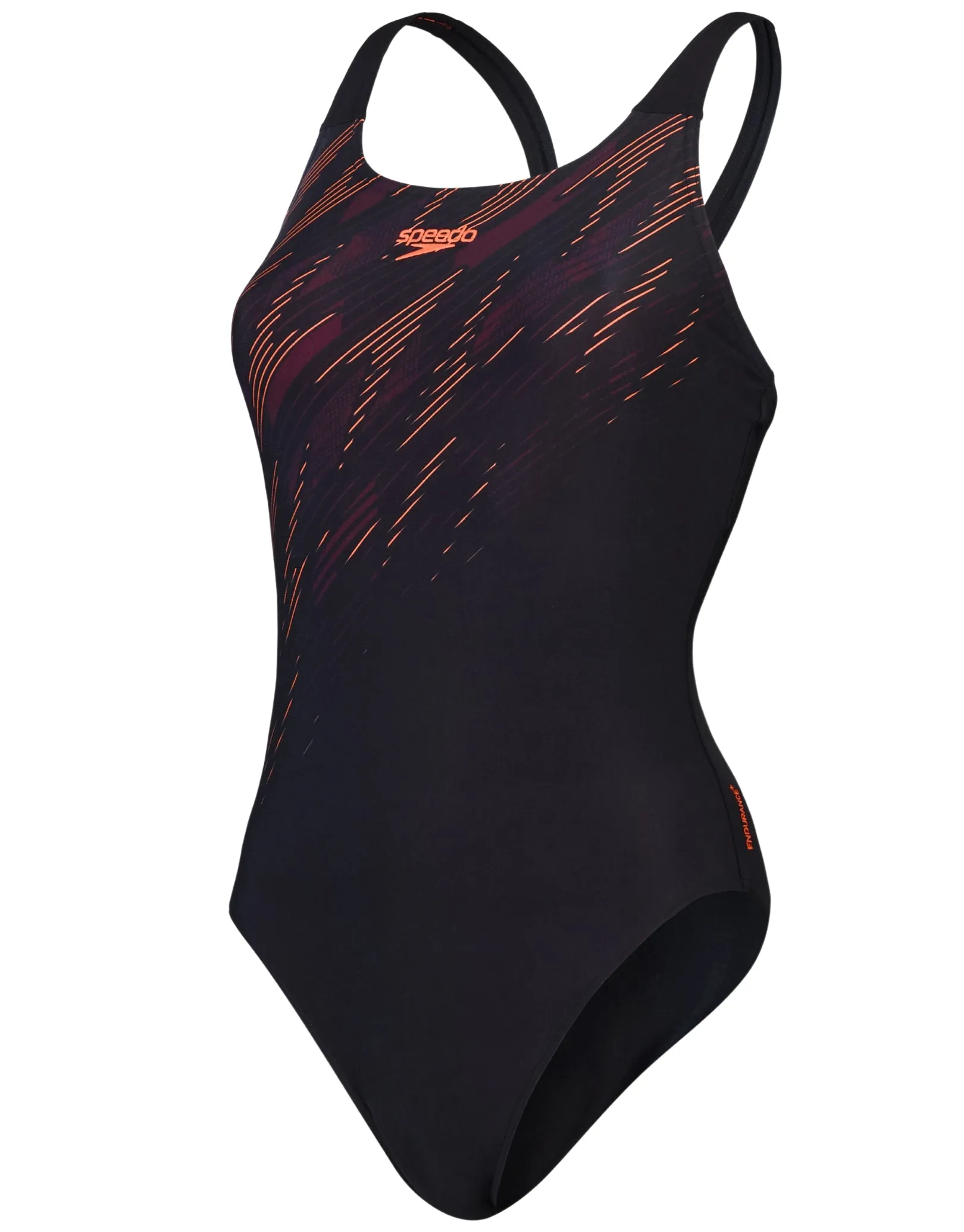 Hyperboom Placement Muscleback Swimsuit - Black/Red