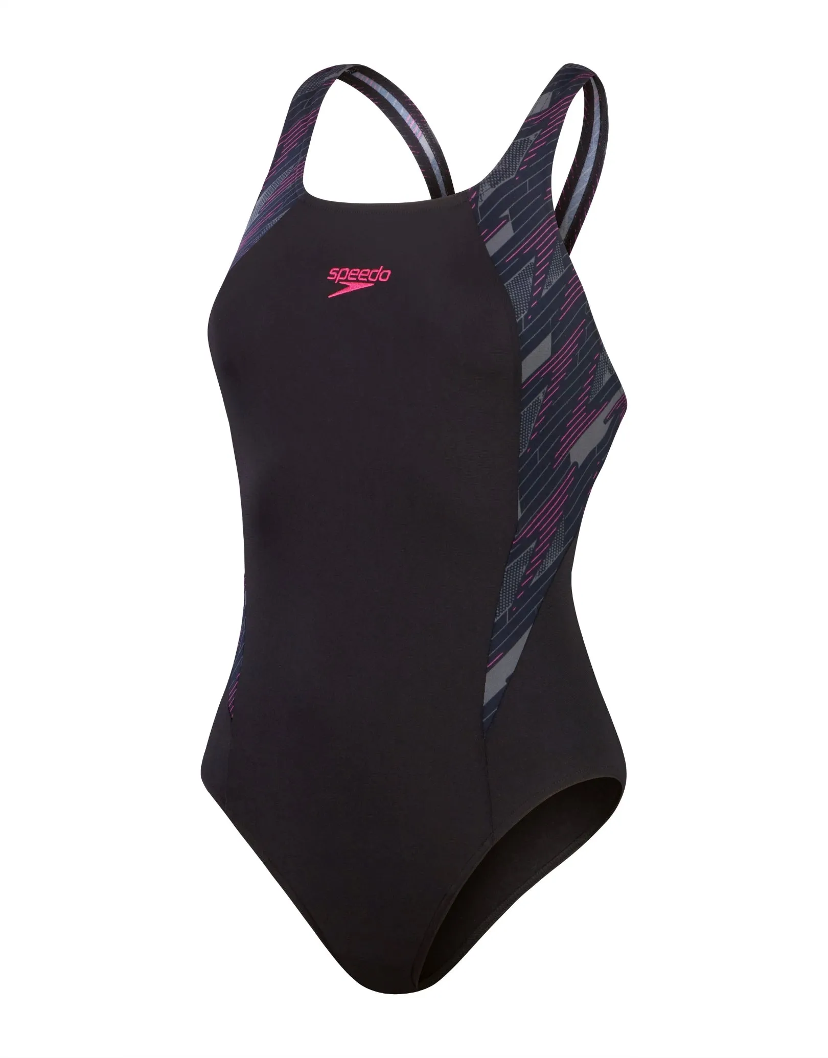 Hyperboom Splice Muscleback Swimsuit - Black/Pink