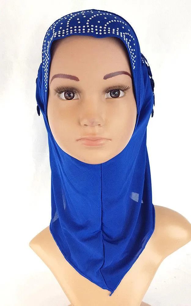 Ice Silk Toddler Kids Children Hijab Islamic Scarf Shawls -0863