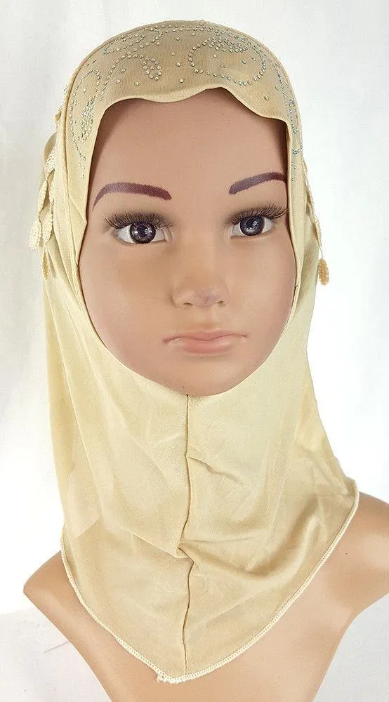Ice Silk Toddler Kids Children Hijab Islamic Scarf Shawls -0863