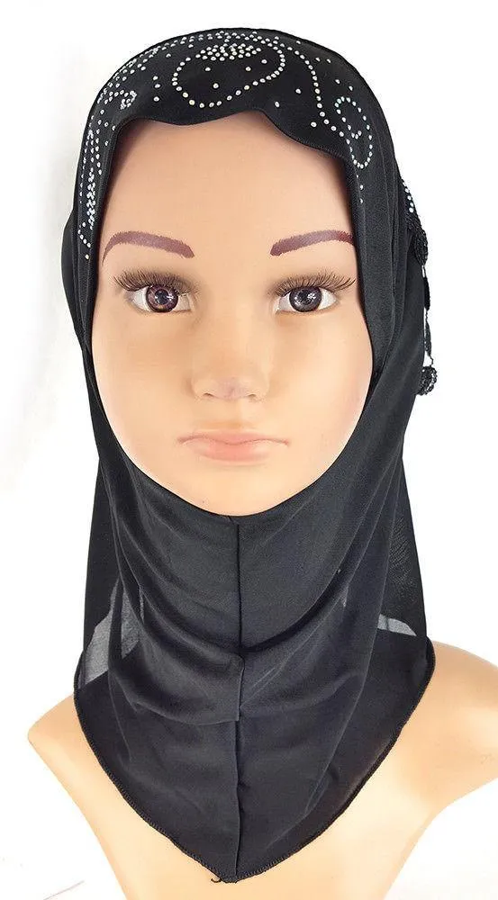 Ice Silk Toddler Kids Children Hijab Islamic Scarf Shawls -0863