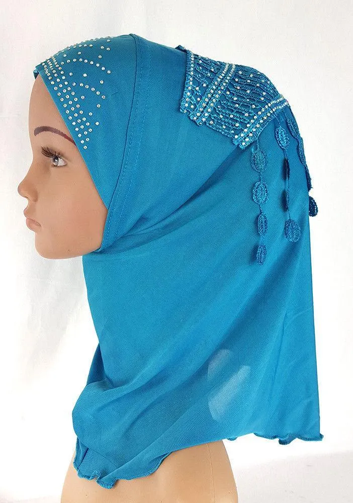 Ice Silk Toddler Kids Children Hijab Islamic Scarf Shawls -0863