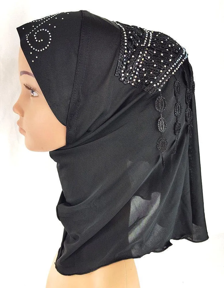 Ice Silk Toddler Kids Children Hijab Islamic Scarf Shawls -0863