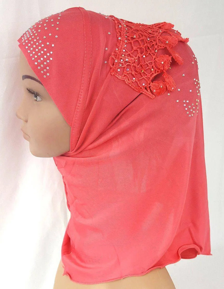 Ice Silk Toddler Kids Children Hijab Islamic Scarf Shawls -0913