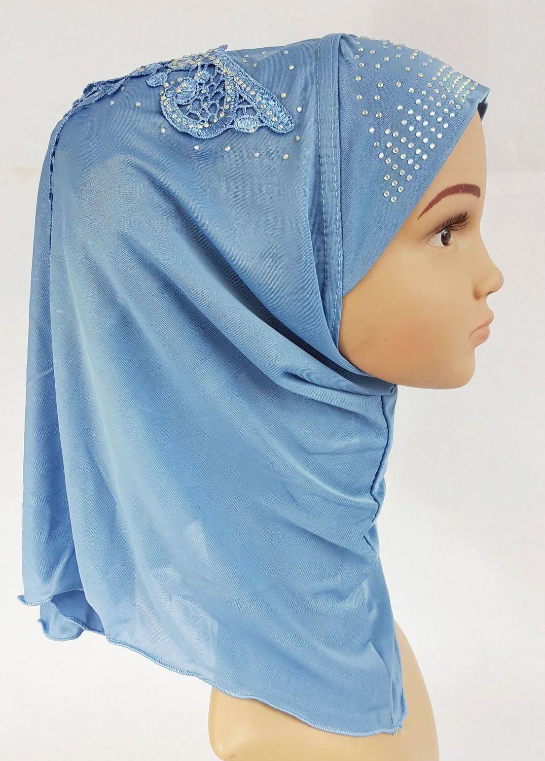 Ice Silk Toddler Kids Children Hijab Islamic Scarf Shawls -0913