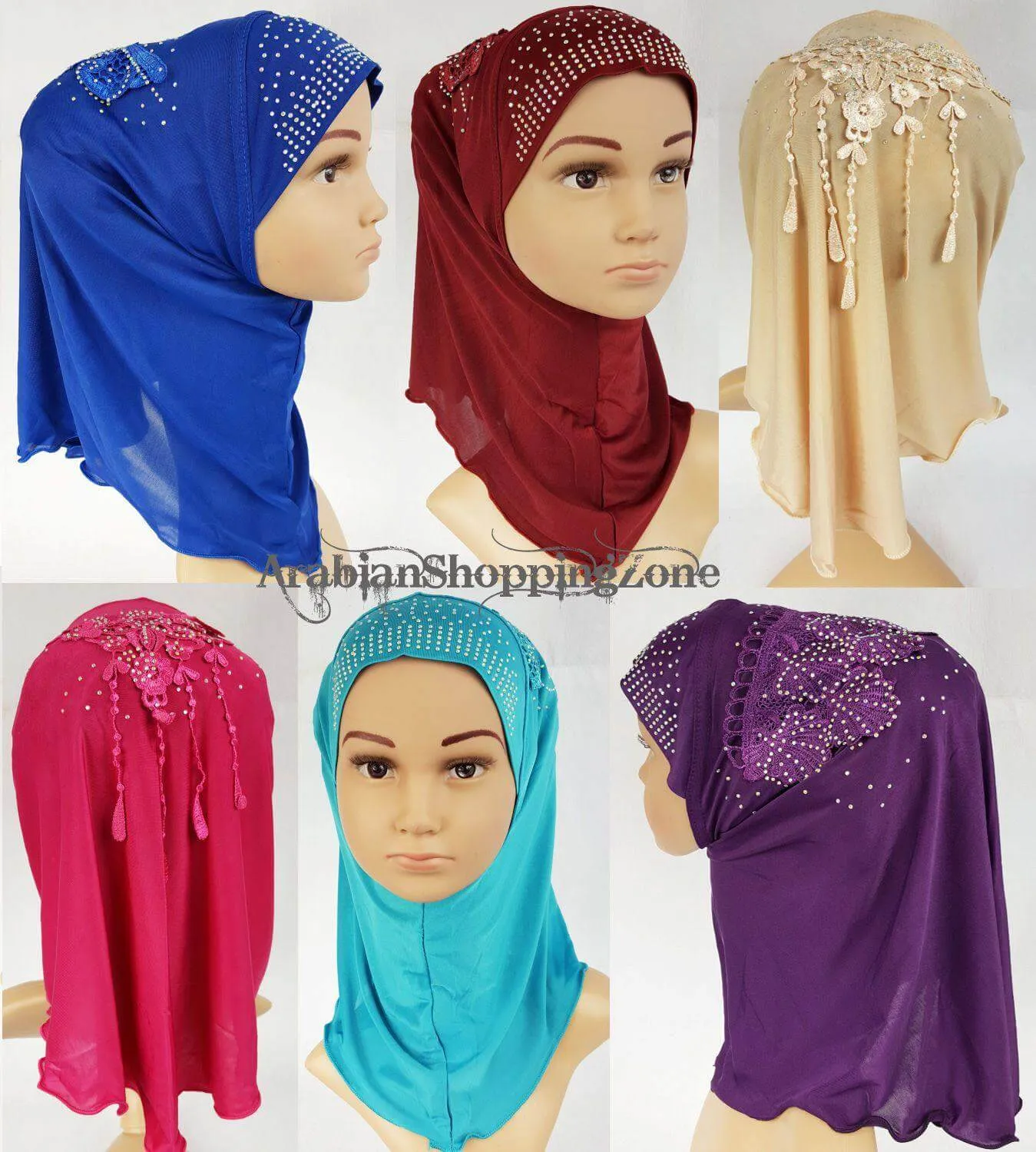 Ice Silk Toddler Kids Children Hijab Islamic Scarf Shawls -0913