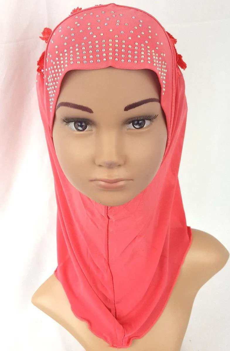 Ice Silk Toddler Kids Children Hijab Islamic Scarf Shawls -0913