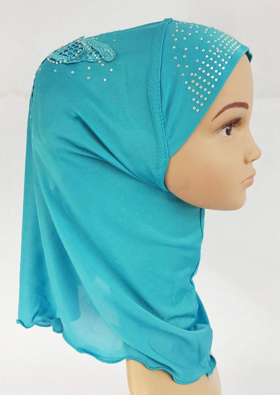 Ice Silk Toddler Kids Children Hijab Islamic Scarf Shawls -0913