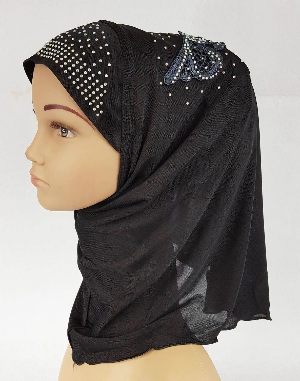Ice Silk Toddler Kids Children Hijab Islamic Scarf Shawls -0913