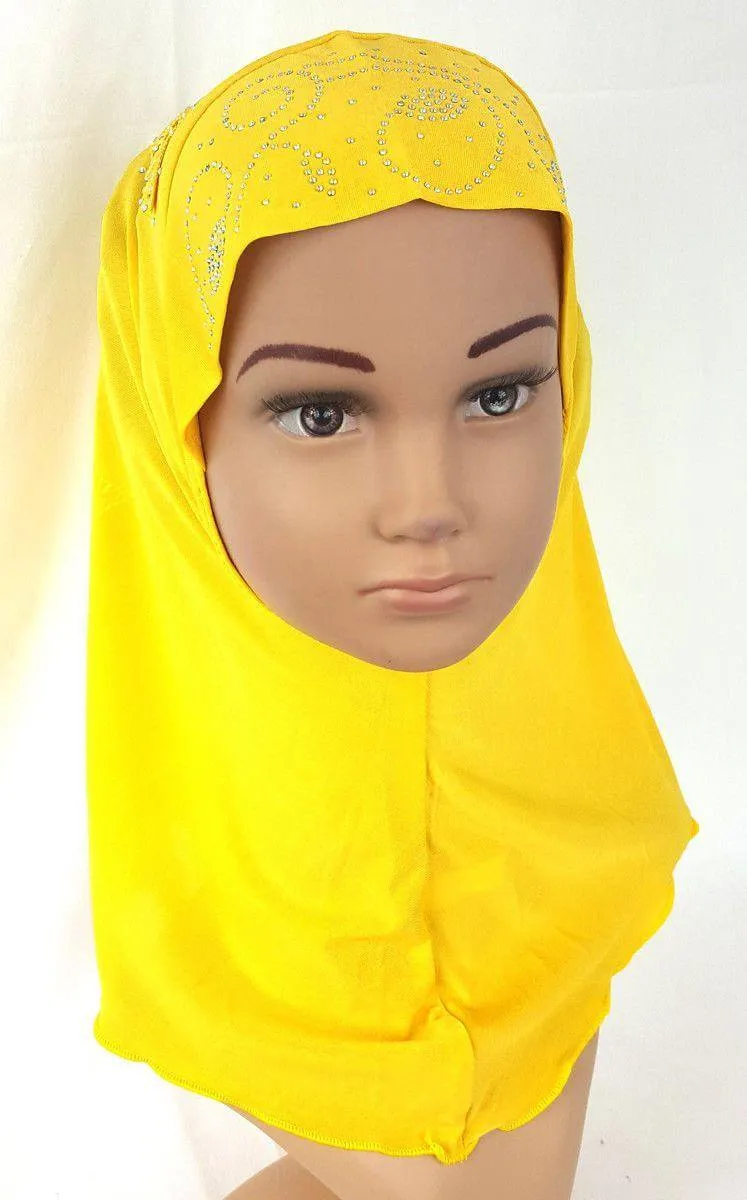 Ice Silk Toddler Kids Children Hijab Islamic Scarf Shawls -0913