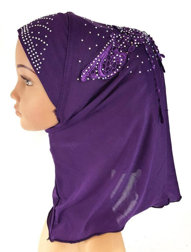Ice Silk Toddler Kids Children Hijab Islamic Scarf Shawls -0913