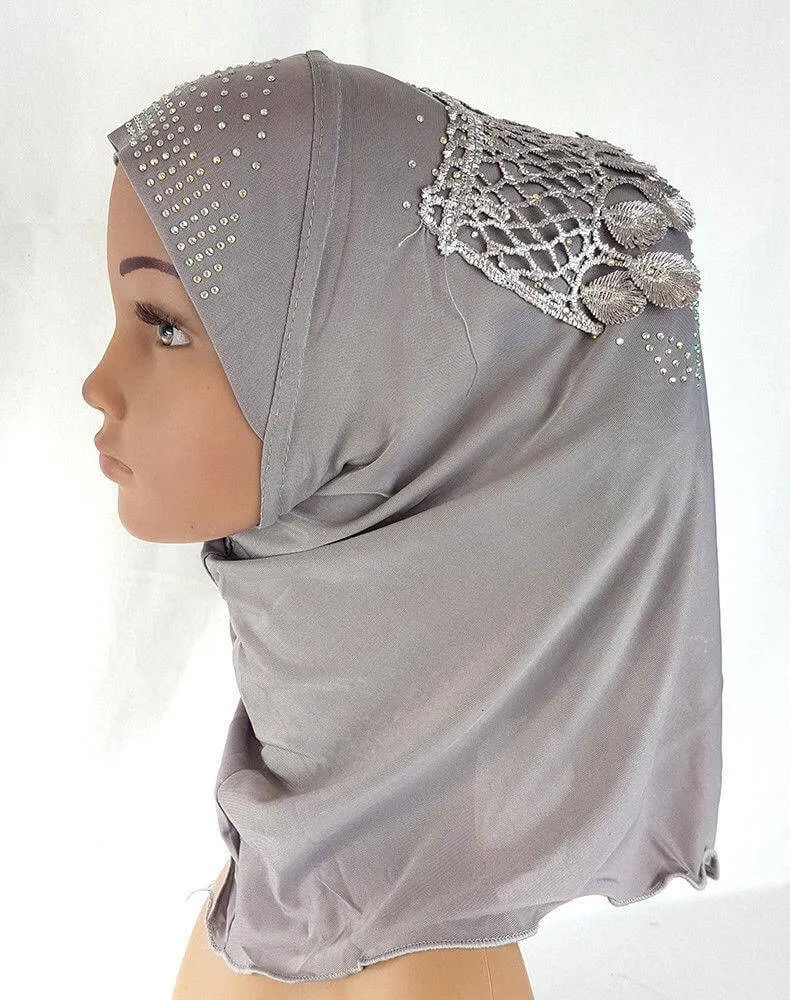 Ice Silk Toddler Kids Children Hijab Islamic Scarf Shawls -0913