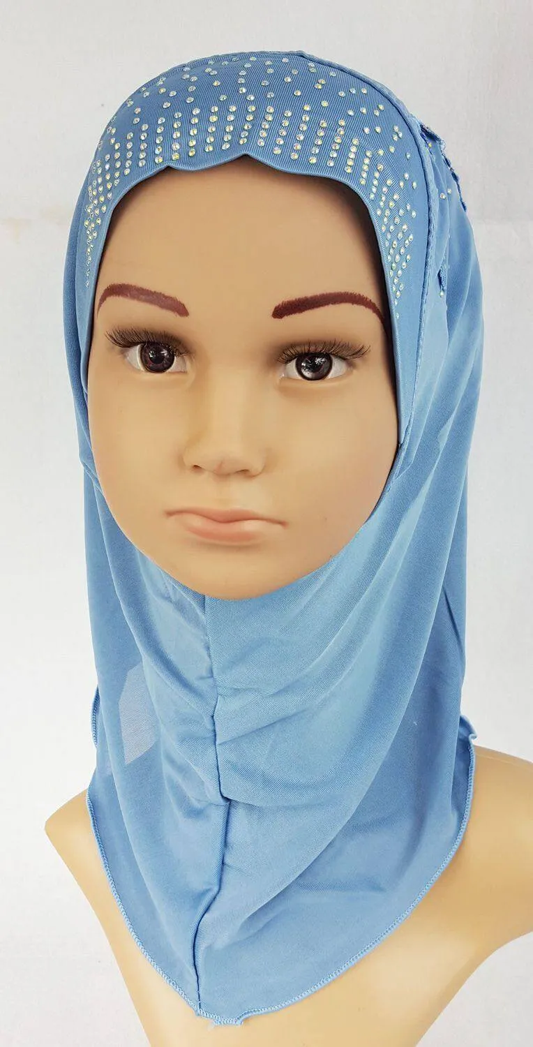 Ice Silk Toddler Kids Children Hijab Islamic Scarf Shawls -0913