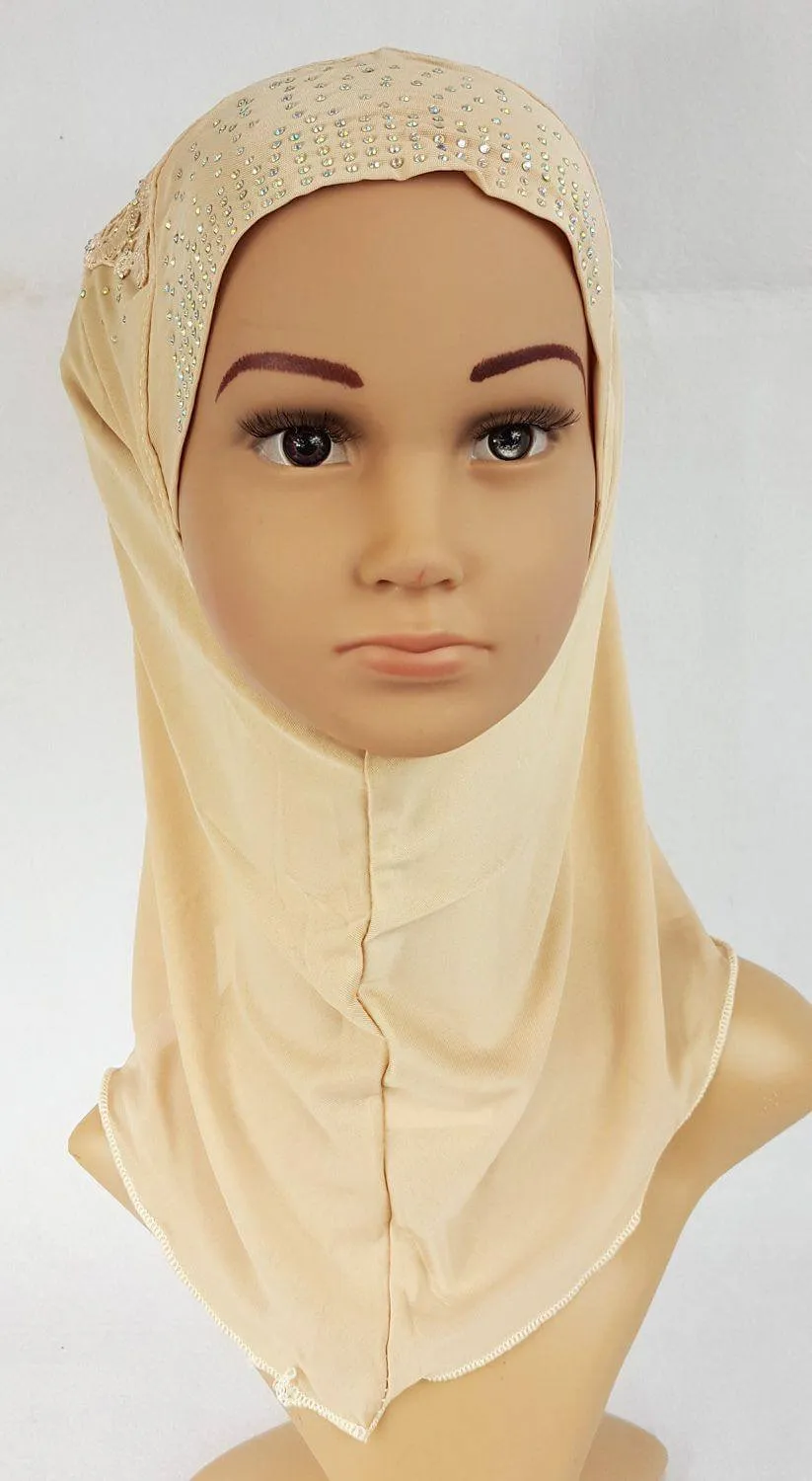 Ice Silk Toddler Kids Children Hijab Islamic Scarf Shawls -0913