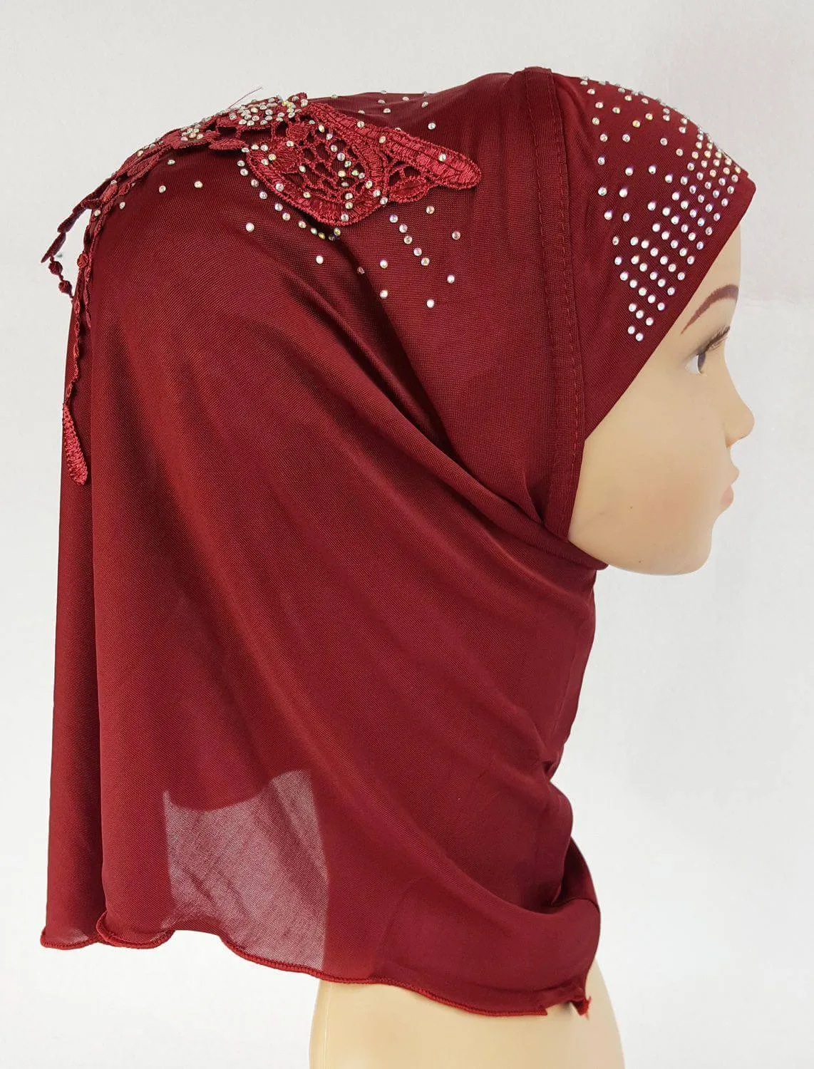 Ice Silk Toddler Kids Children Hijab Islamic Scarf Shawls -0913