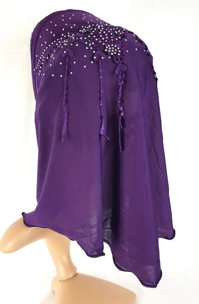 Ice Silk Toddler Kids Children Hijab Islamic Scarf Shawls -0913