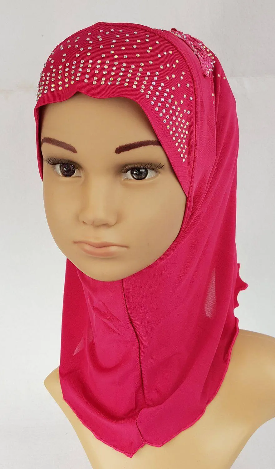 Ice Silk Toddler Kids Children Hijab Islamic Scarf Shawls -0913