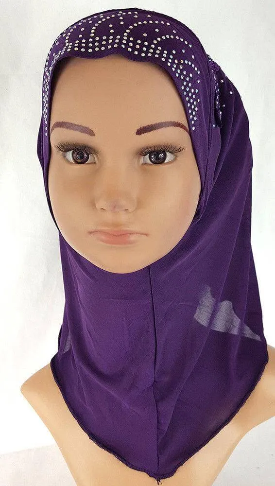 Ice Silk Toddler Kids Children Hijab Islamic Scarf Shawls -0913