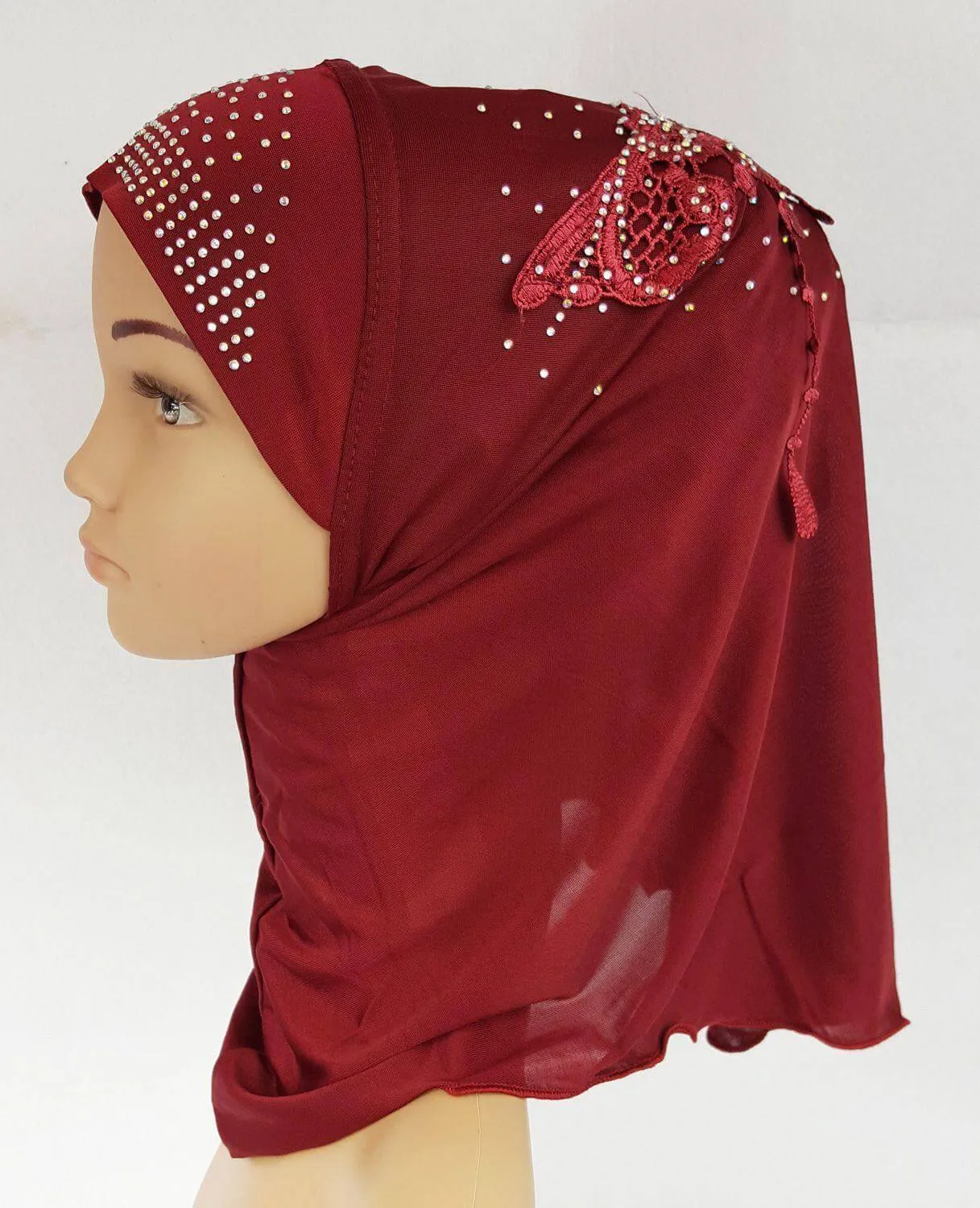 Ice Silk Toddler Kids Children Hijab Islamic Scarf Shawls -0913