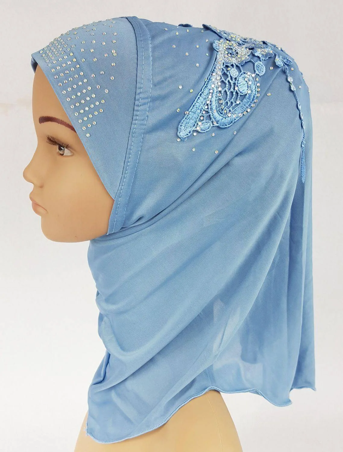 Ice Silk Toddler Kids Children Hijab Islamic Scarf Shawls -0913