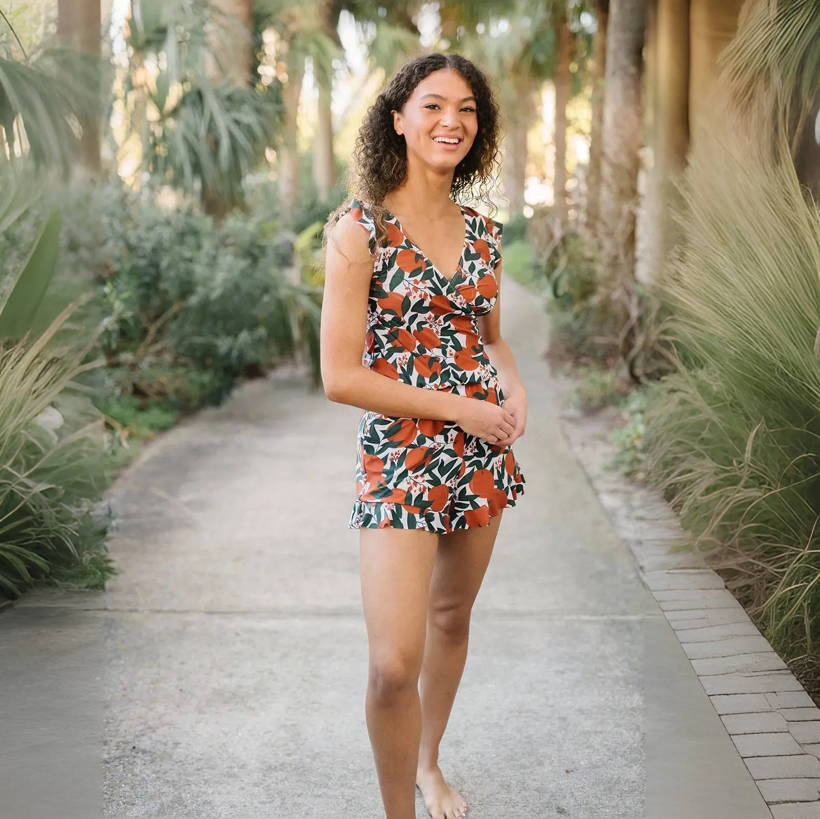 Integrated Bra Swimsuit Romper