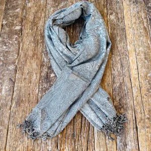 JACQUARD COTTON SHAWL 100x180CM