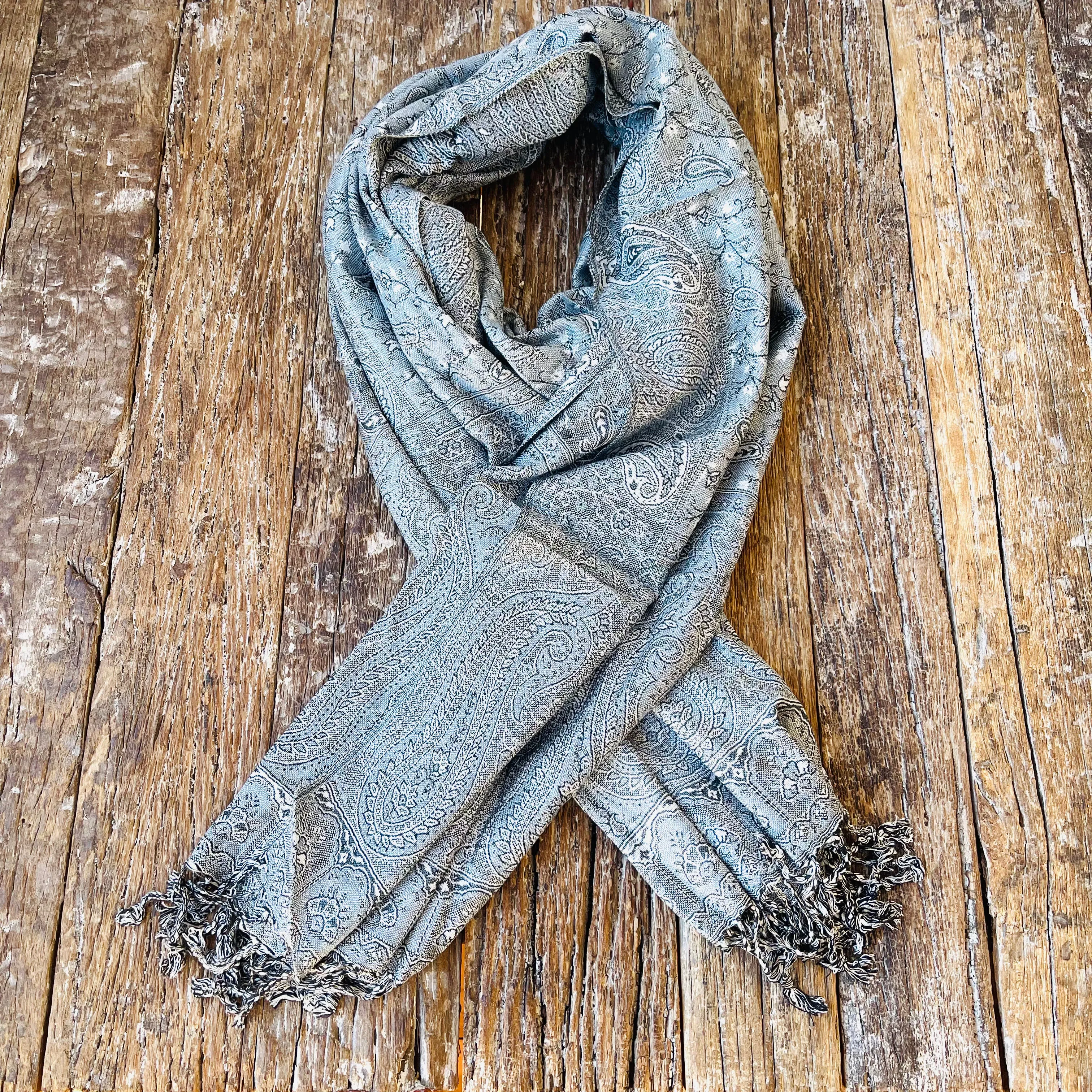 JACQUARD COTTON SHAWL 100x180CM