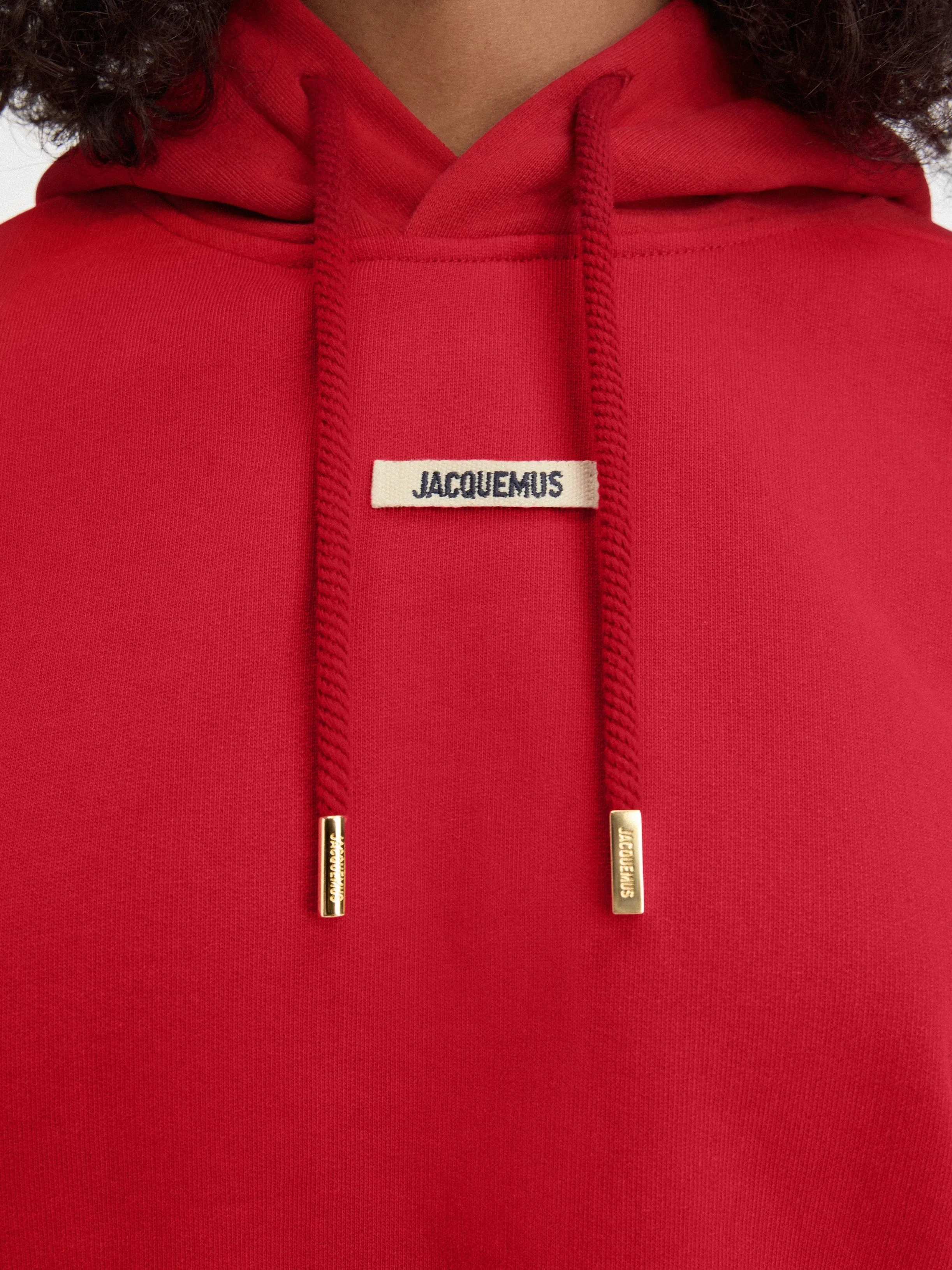 Jacquemus Le Hoodie Gros Grain in Dark Red
