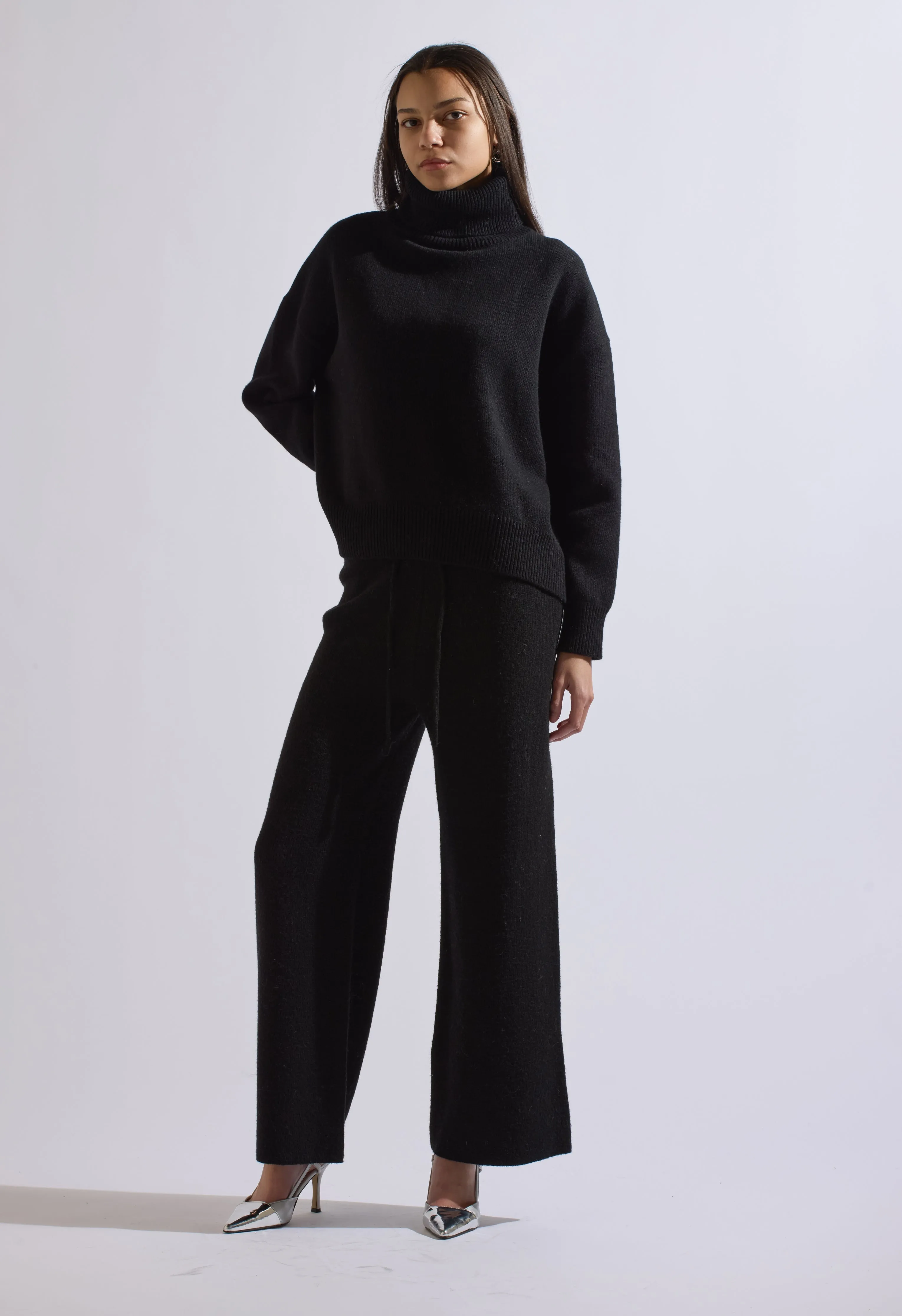 Jessie Wool Sweater Black Set