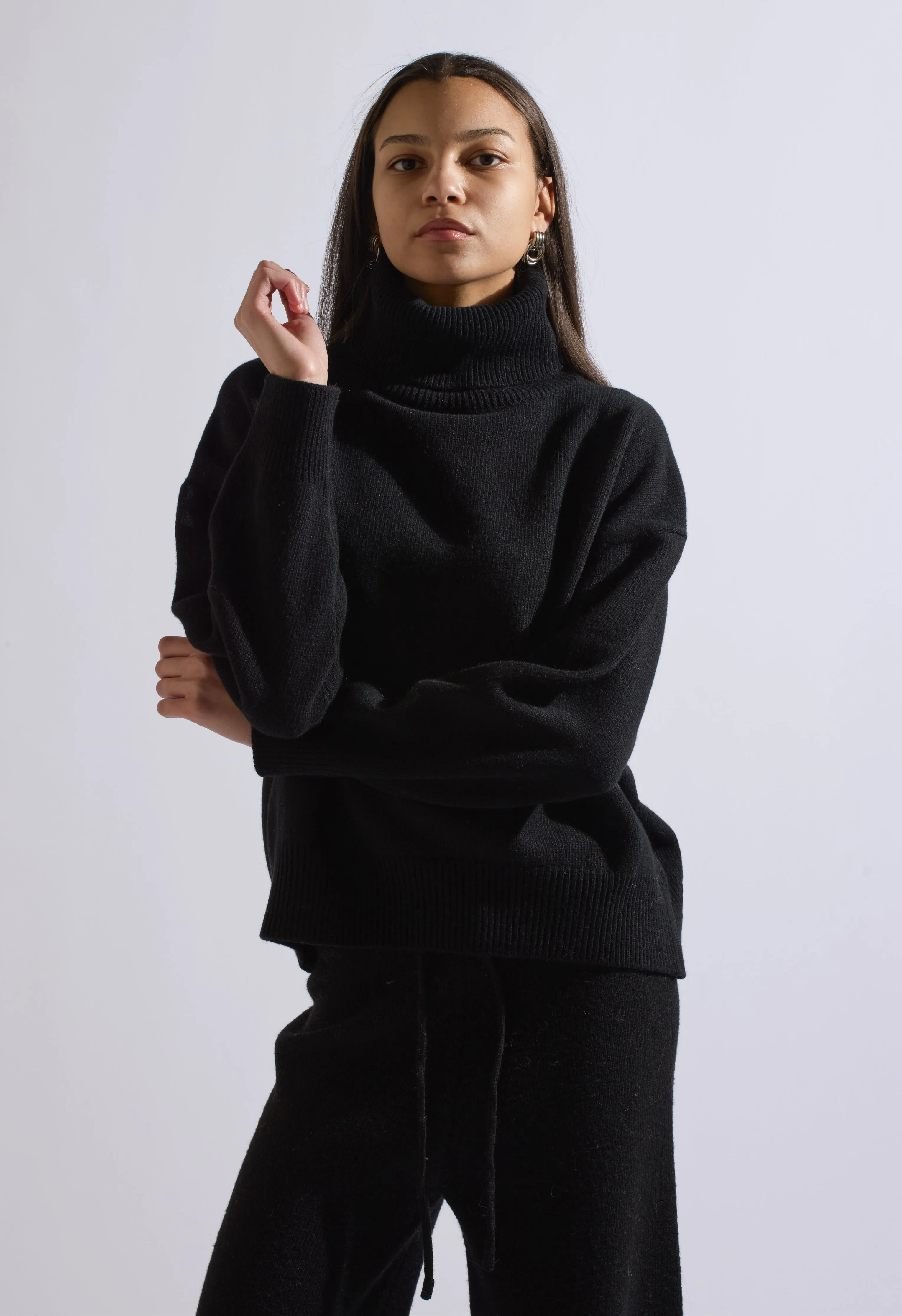 Jessie Wool Sweater Black Set