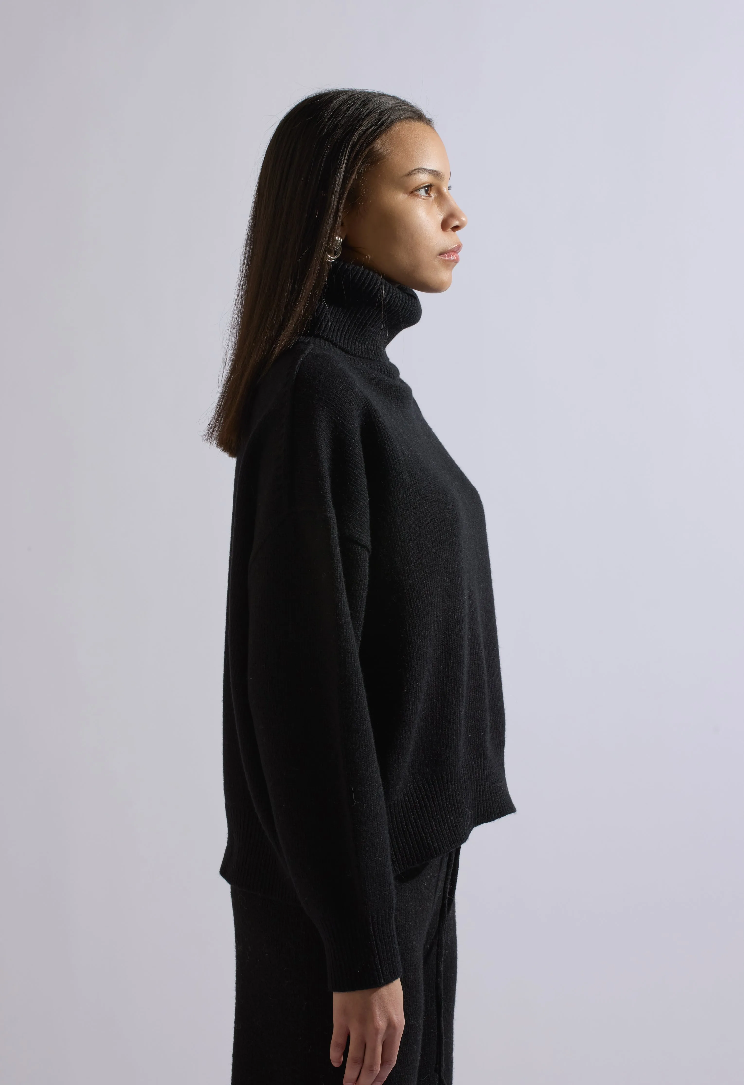 Jessie Wool Sweater Black Set