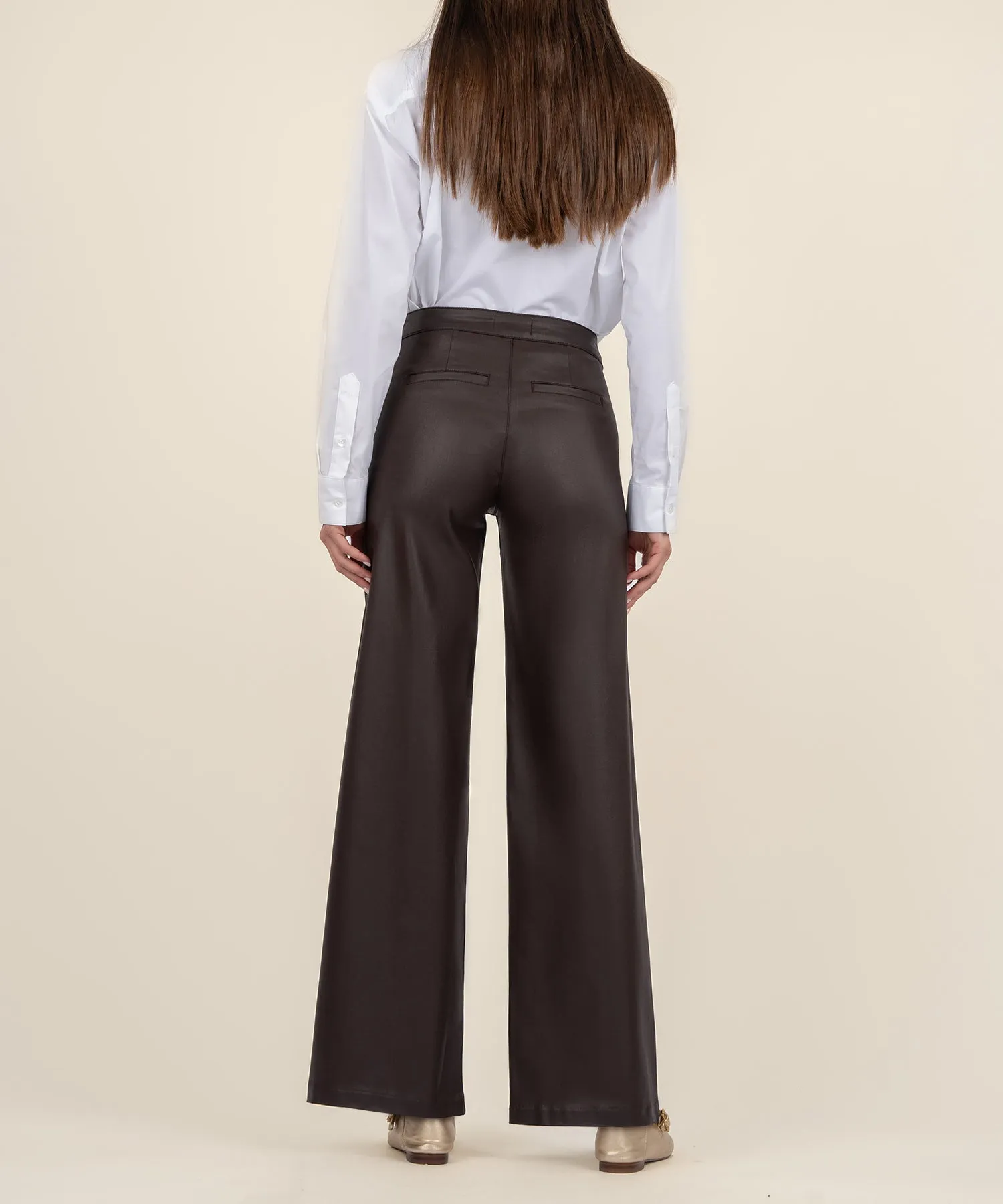 Jodi Coated High Rise Wide Leg - FINAL SALE