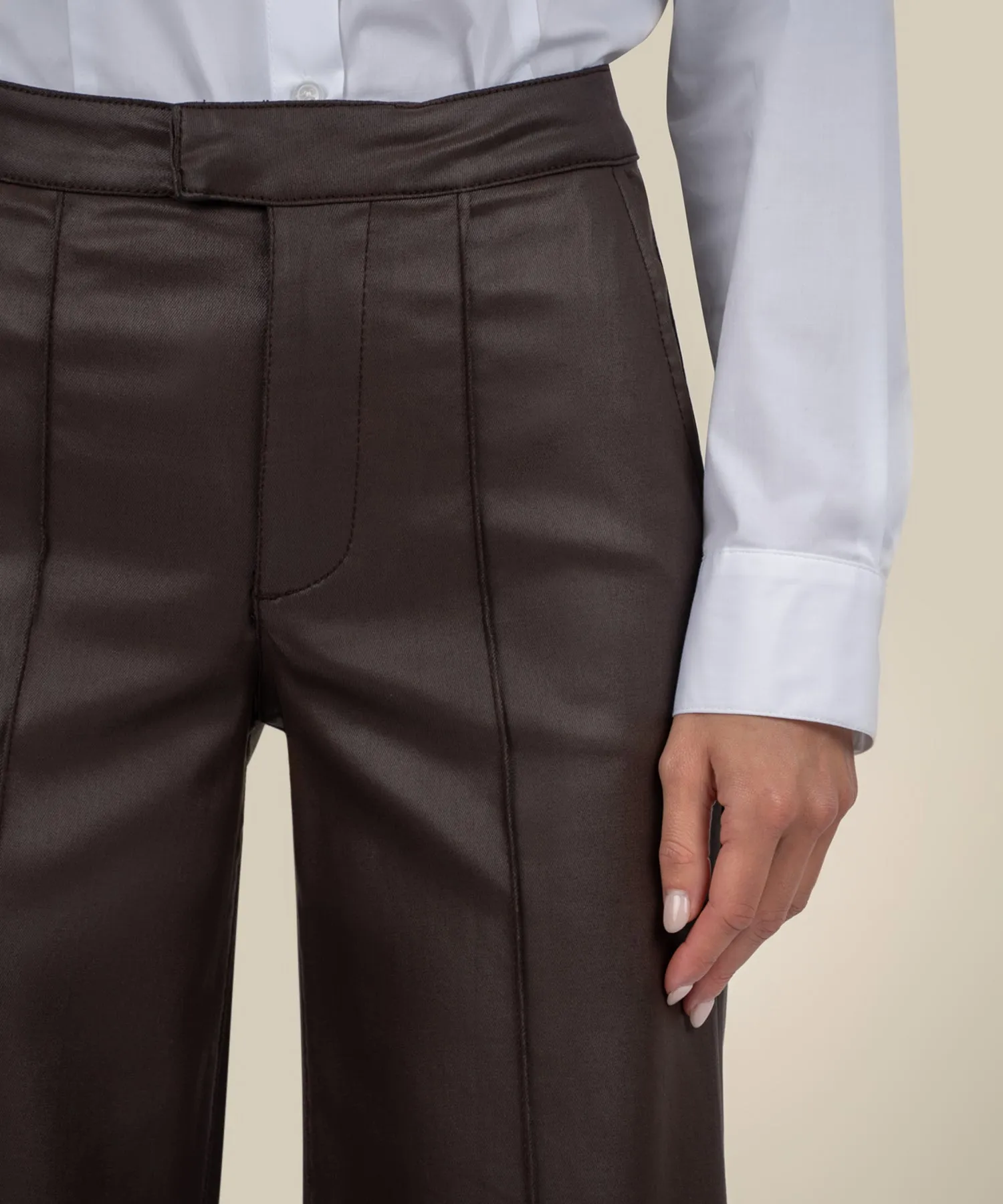 Jodi Coated High Rise Wide Leg - FINAL SALE