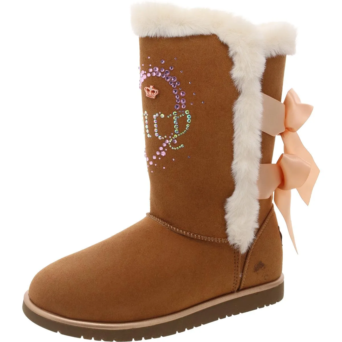 Juicy Couture Womens Clearlake Bow Faux Fur Winter & Snow Boots