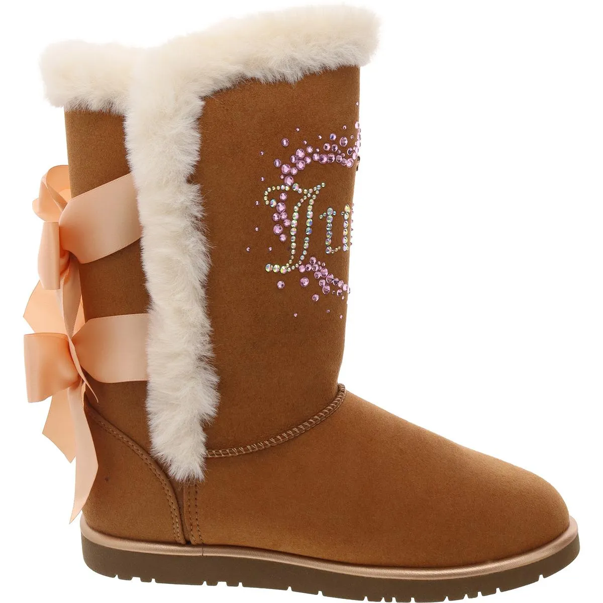 Juicy Couture Womens Clearlake Bow Faux Fur Winter & Snow Boots